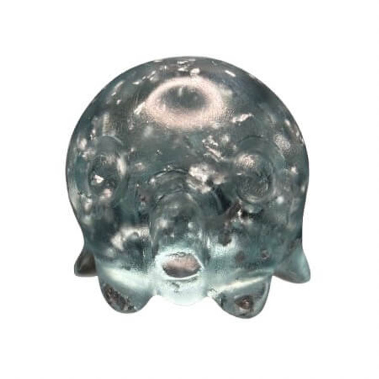 Clear blue glorble by Fixed Temple Toys
