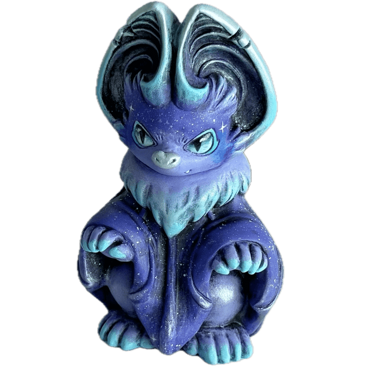 Colorful Universe Yogira (Blue Hand-Painted) by Konatsu Koizumi