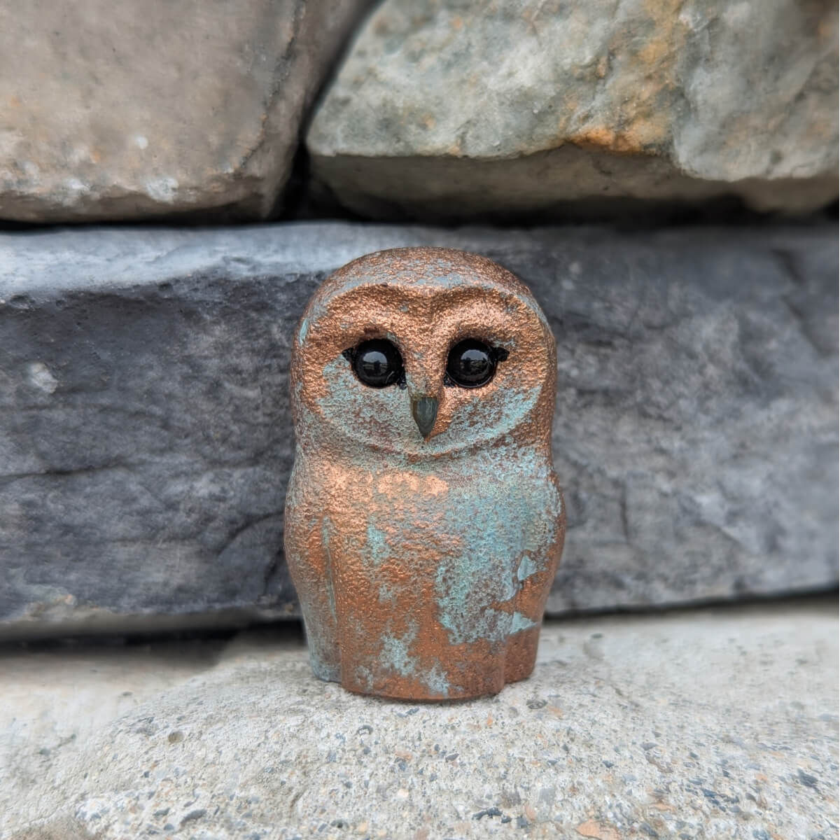 Copper Statue Barn Owl