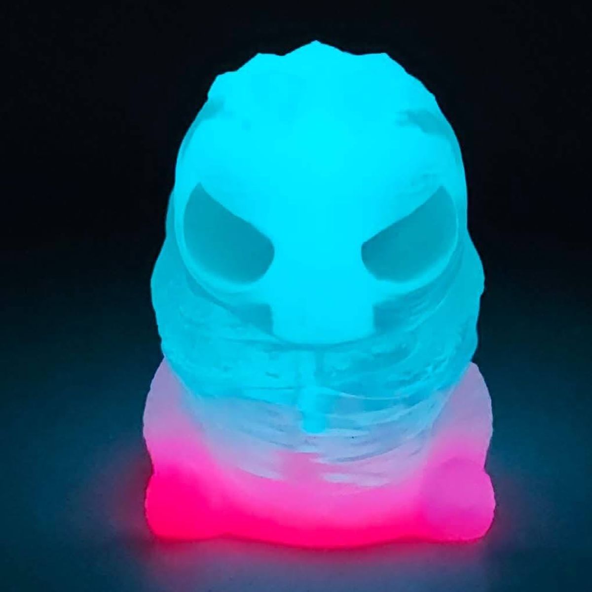 Light Blue Skelly/Coral Bottom - Double Cast Gus