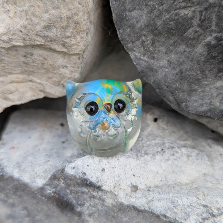 Crayon Mash MarbOwl  by Hazel Owlery