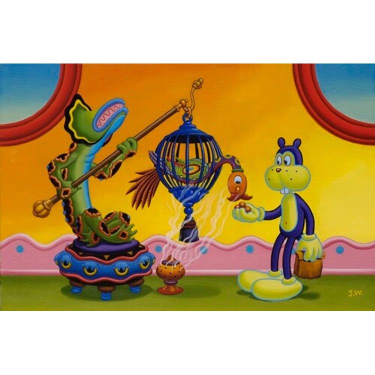 Crazy Bird by Jim Woodring