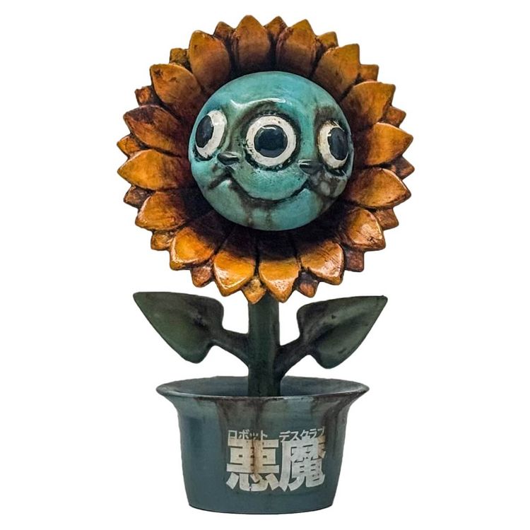 Creeping Death Sunflower Teal by Klav (Kevin Derken)