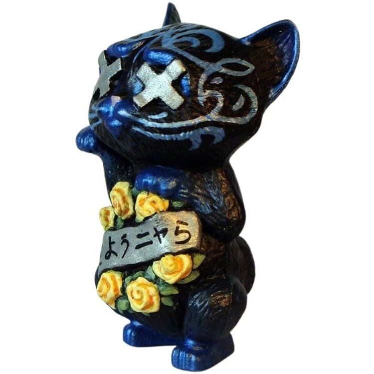 Crokitty Dead Maneki Neko Custom Cat Figure by CroKittyCats (Micha Robertson)