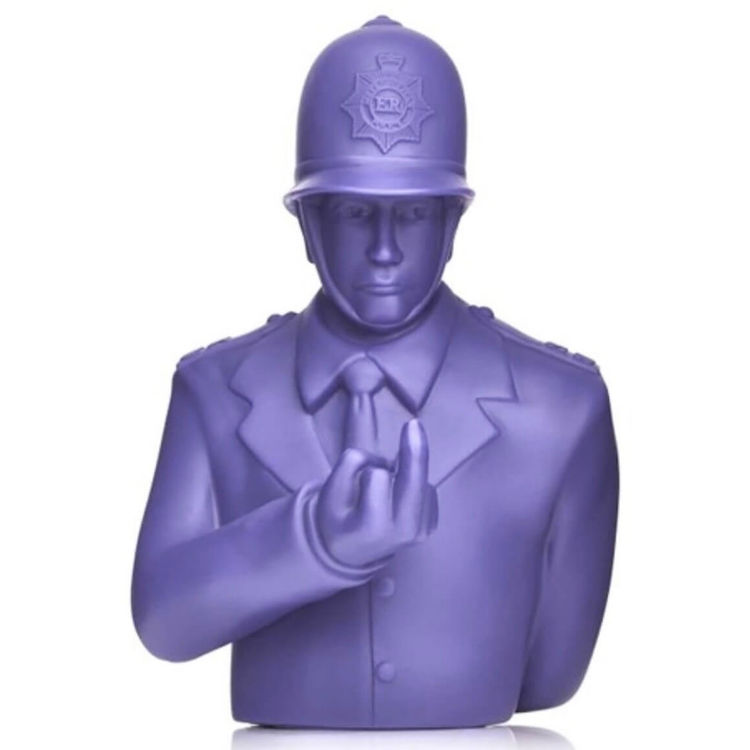 Rude Copper 4" - Blue/DIY by Apologies to Banksy