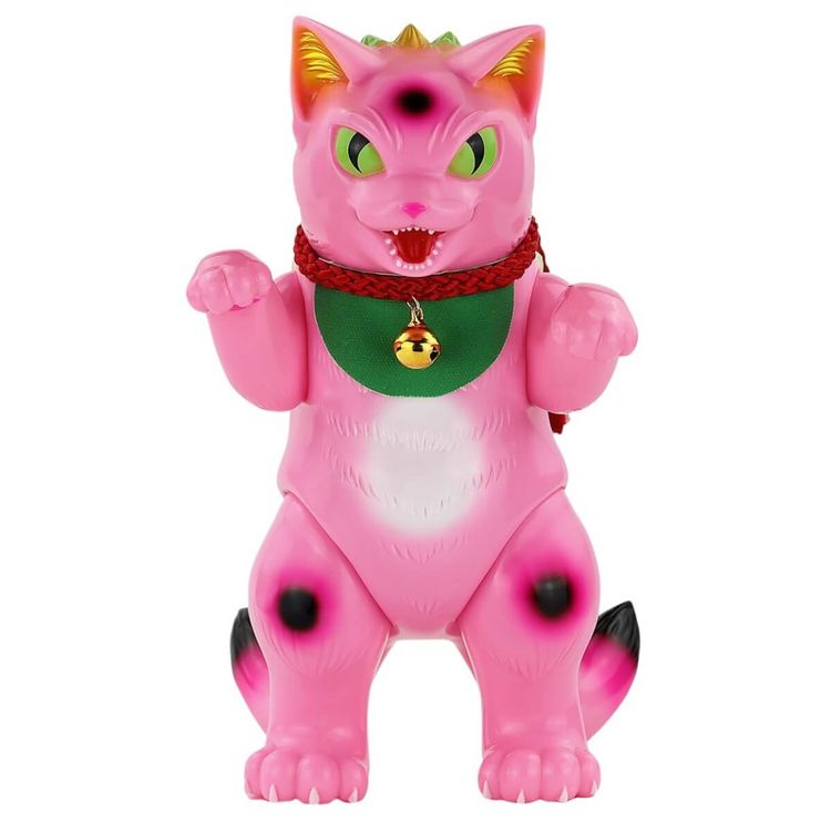 Daioh Lucky Cat Pink Negora  by Konatsu Koizumi