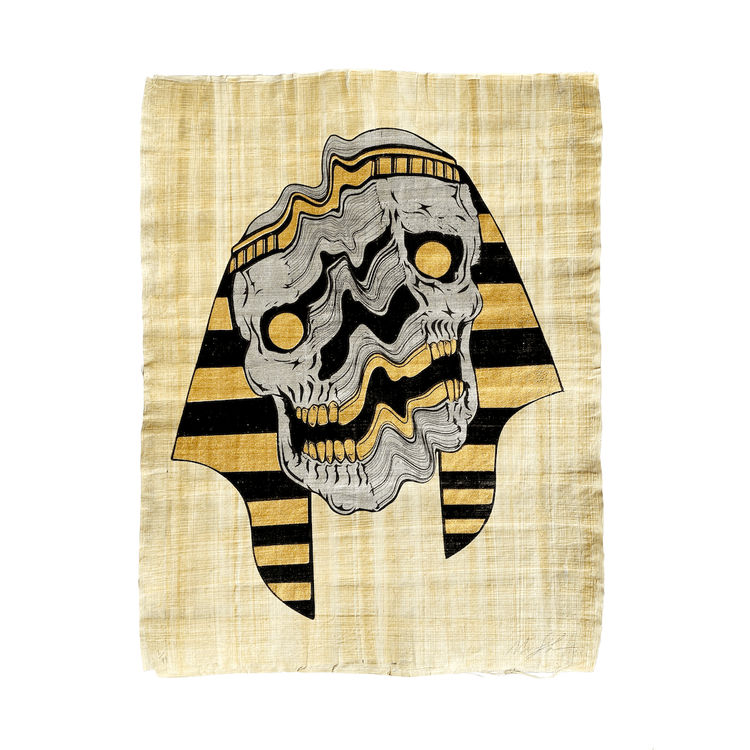 Dancing Ghost (Anti-Soul) - Papyrus Print by Marwan Shahin