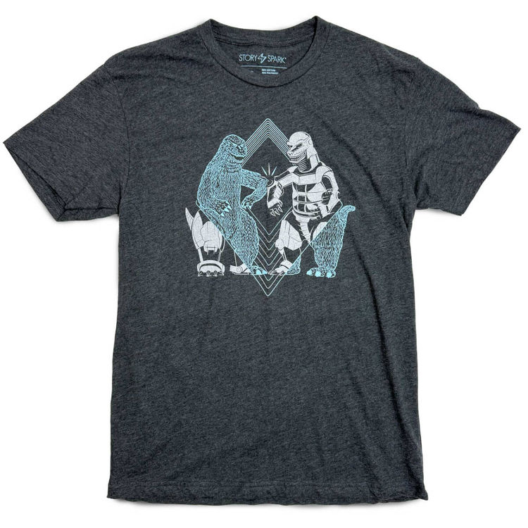 Dark Charcoal "Meet & Greet" Graphic T-shirt by Story Spark