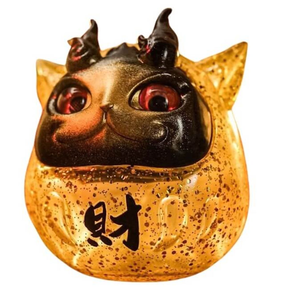 Daruma Ho - Wealth (Gold Glitter)