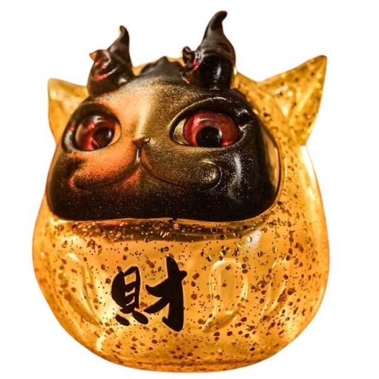 Daruma Ho - Wealth (Gold Glitter) by Yolozuya 
