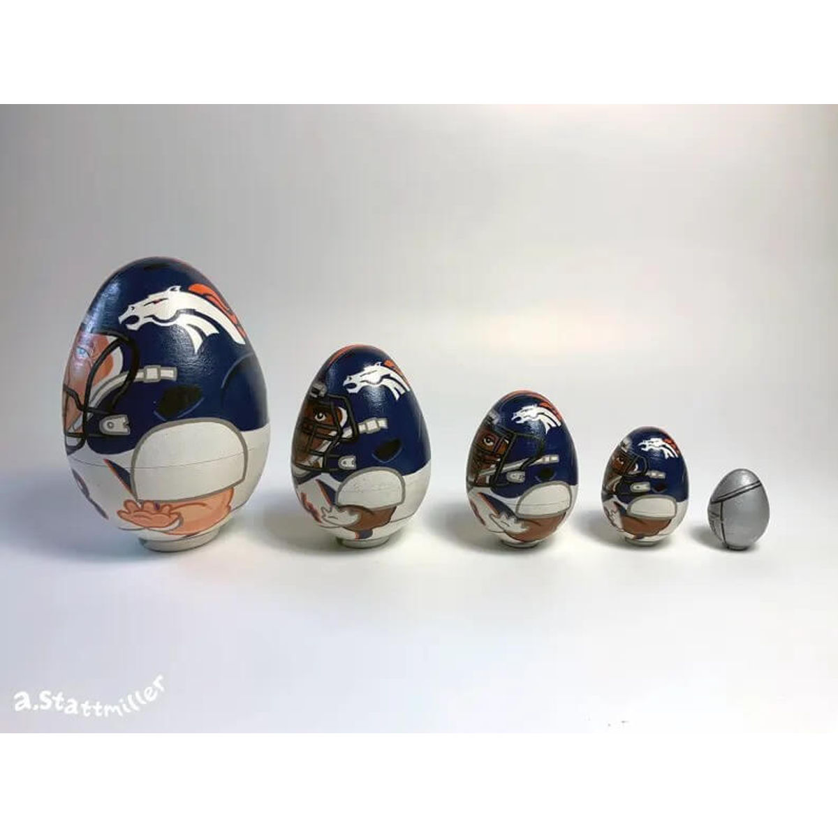 Denver Broncos Super Bowl 50 Nesting Eggs