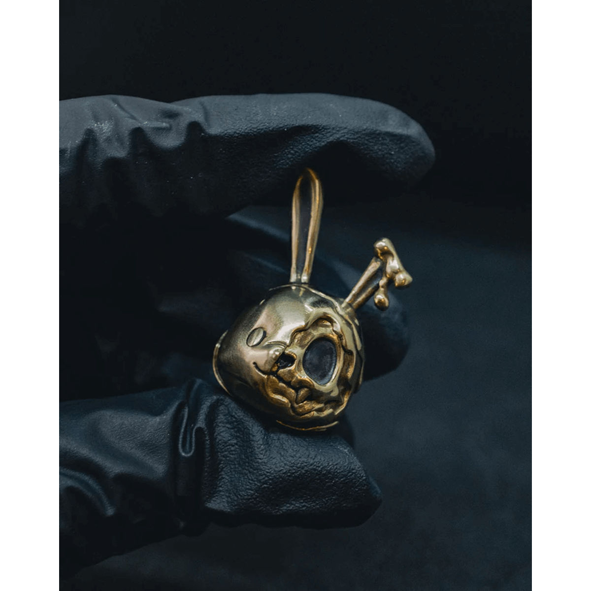 "Detached" Skull Lanyard - Brass Gold