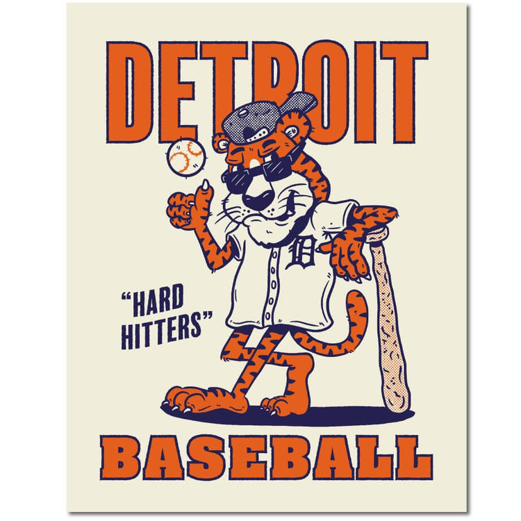 Detroit Baseball by Stuffed Brain