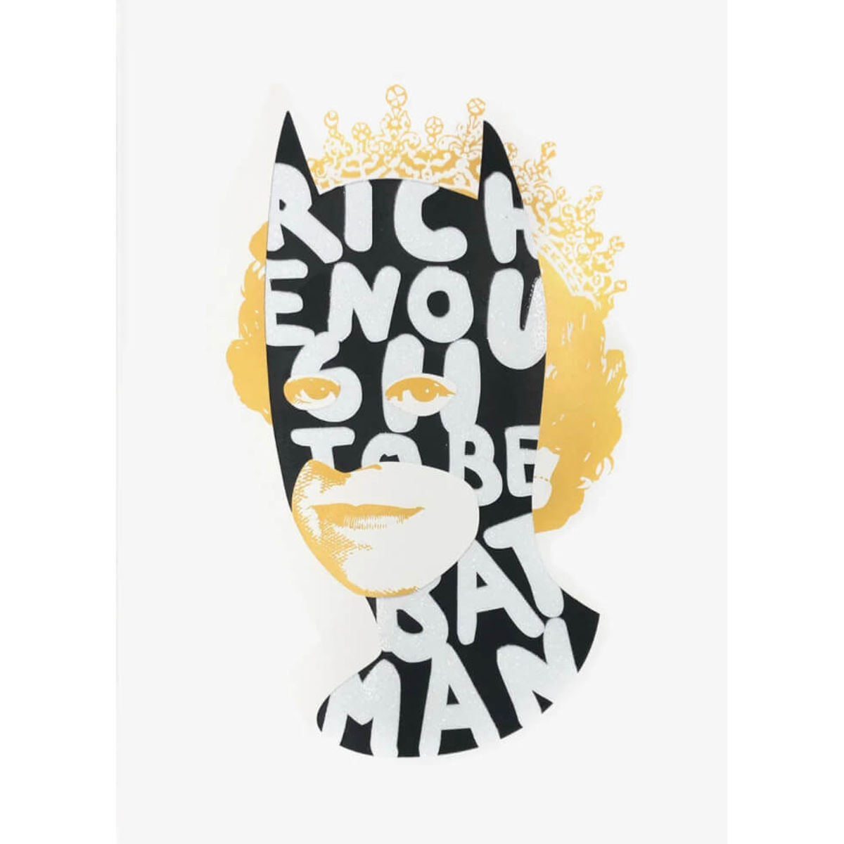 Diamond Glitter, Black and Gold A1