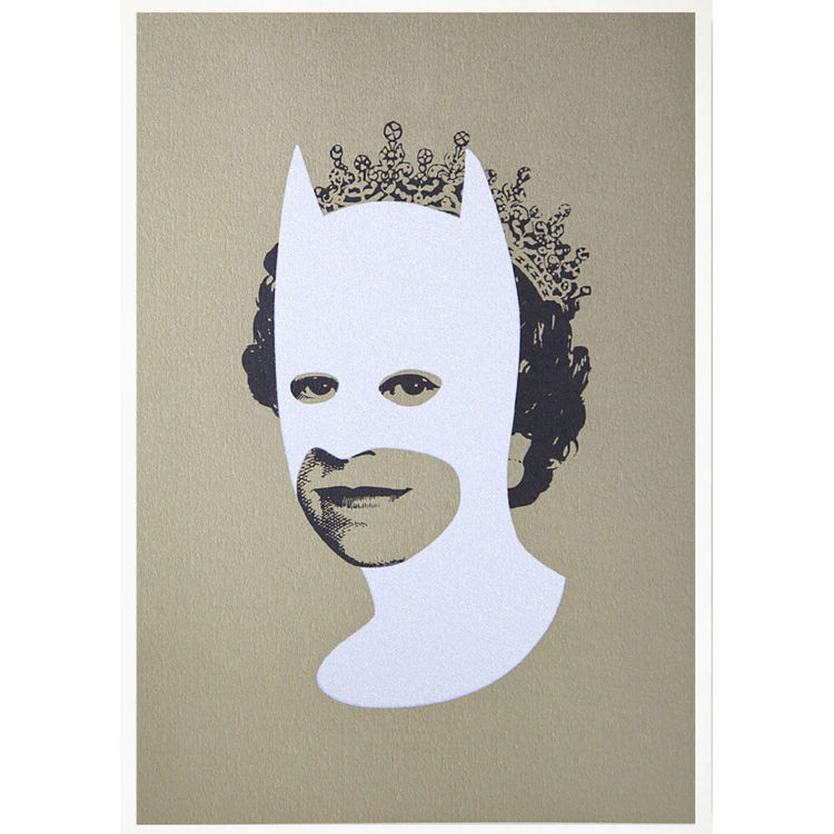 Diamond White, Black and Gold A3 by Heath Kane