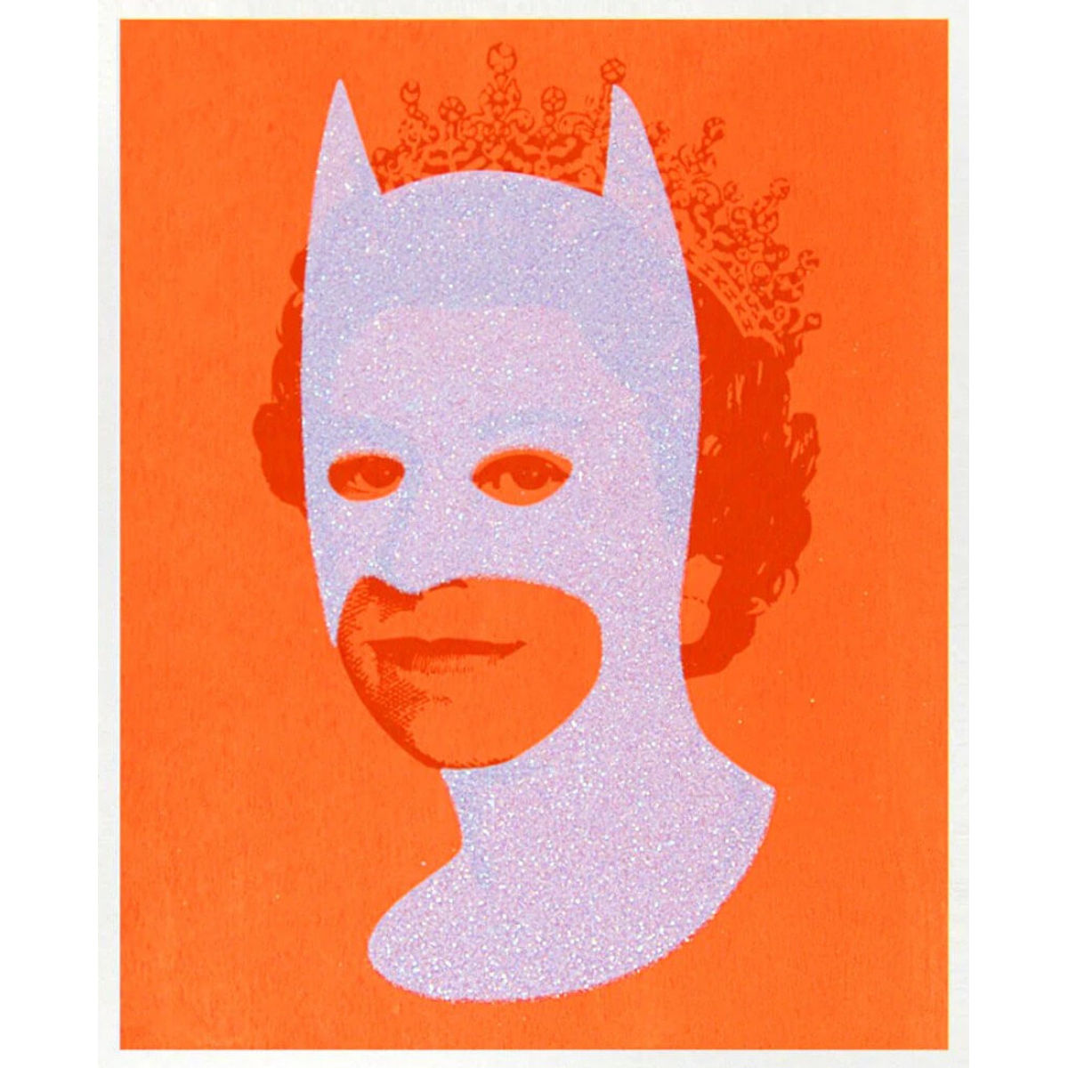 Diamond White and Neon Orange Postcard