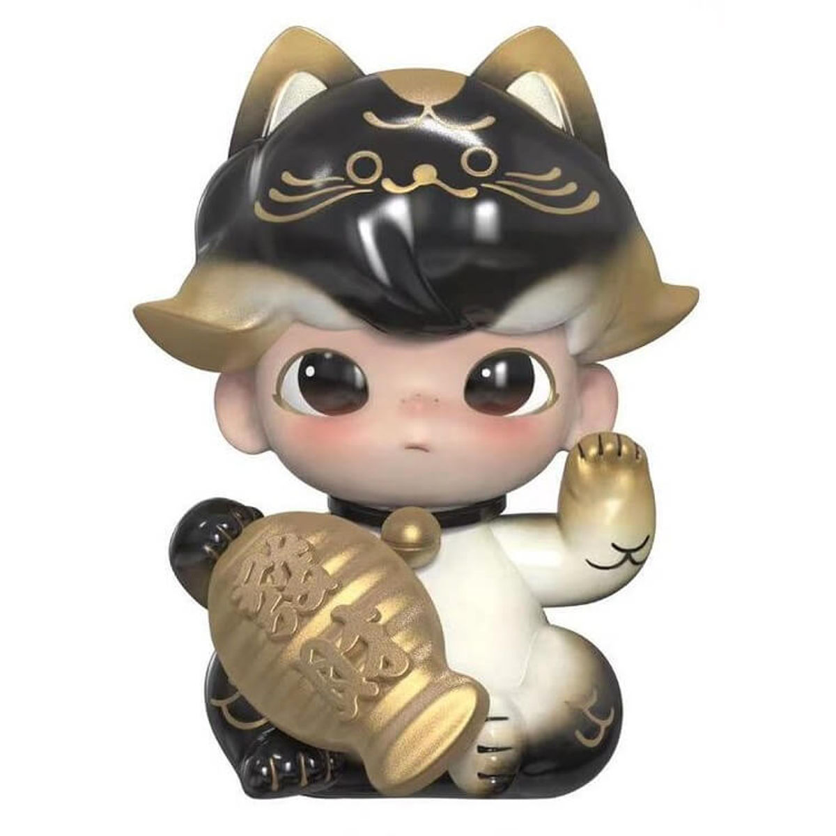 Dimoo Lucky Cat Black Gold