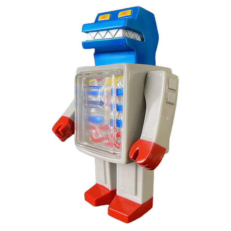 Dino Byte Wind Up Red White Blue by Joseph Harmon