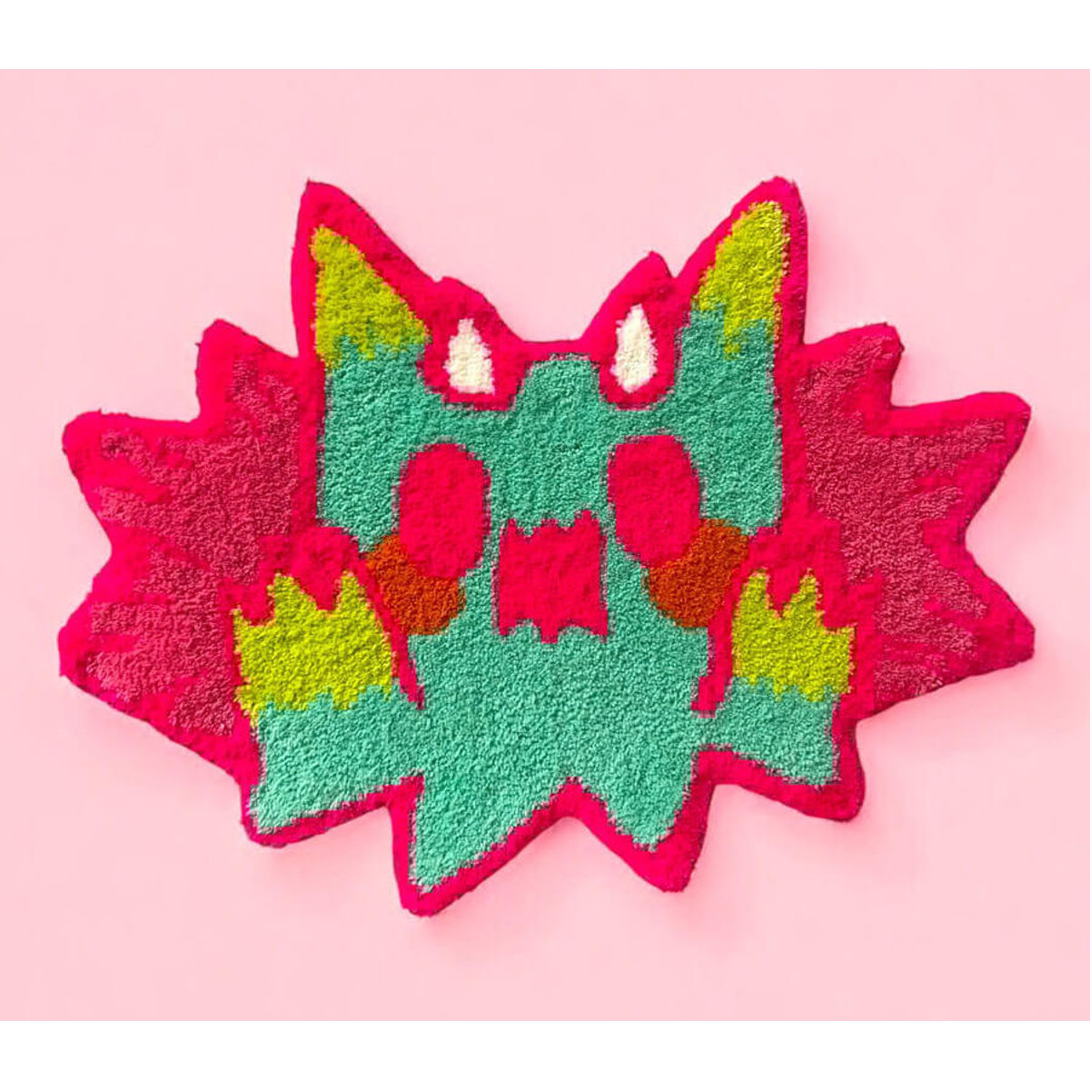 Dino Cat Handmade Mini Rug