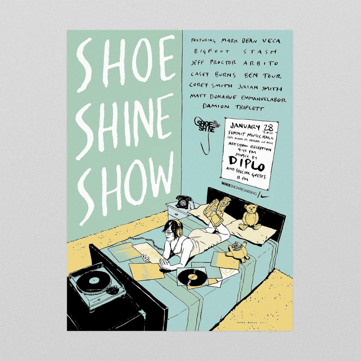 Diplo at the Nike Shoe Shine Show Poster, Denver, 2011