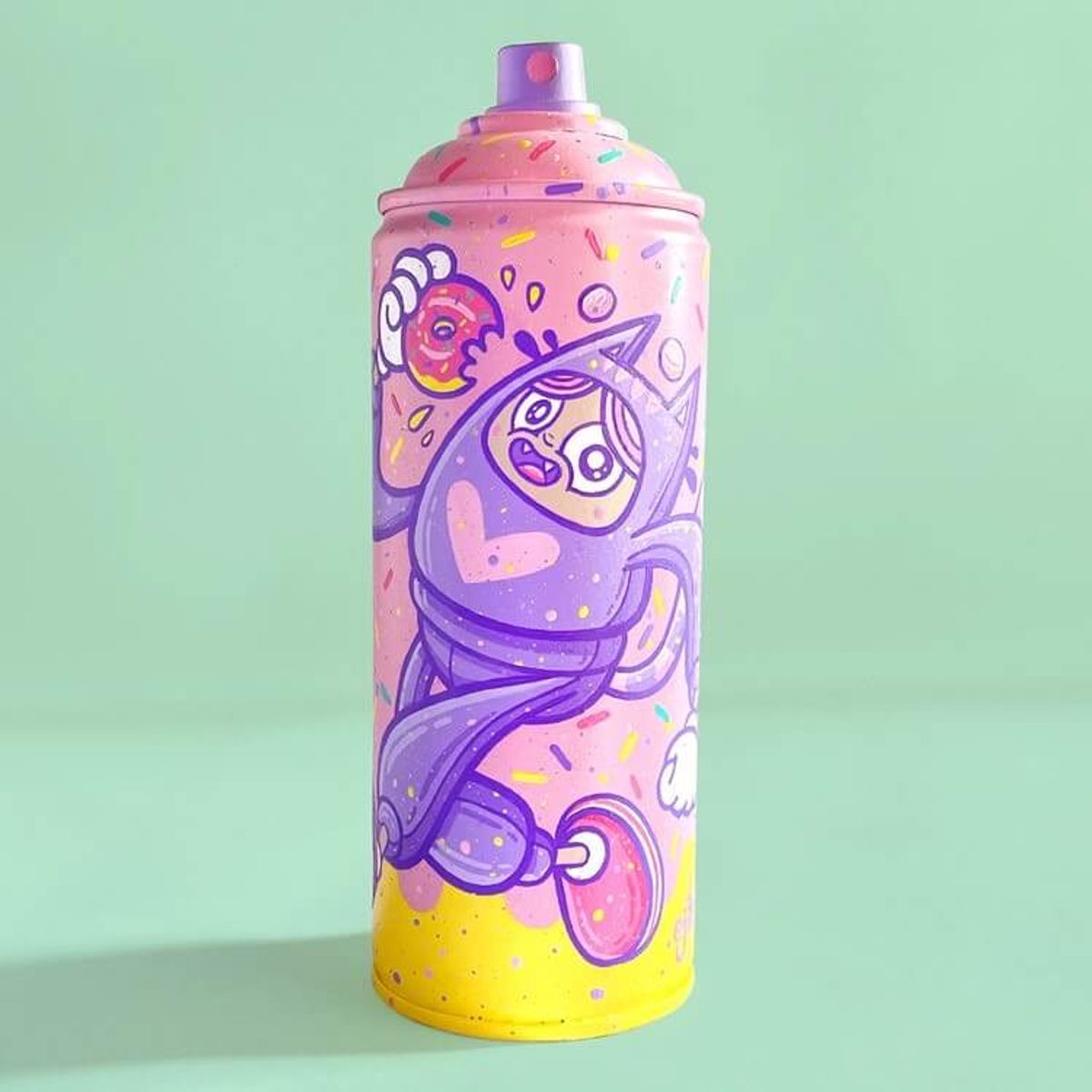 Donut Cat Spray Can