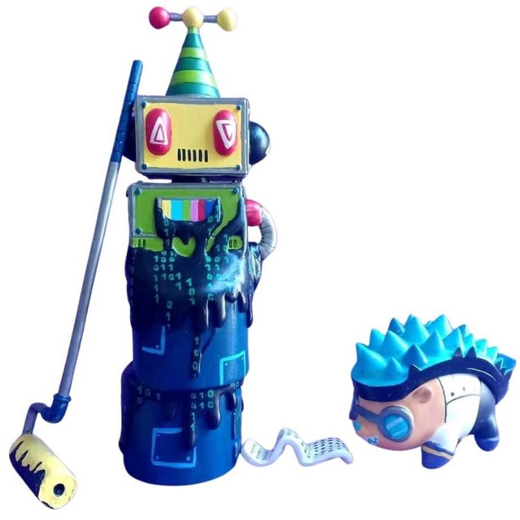 Dr. Mentu & Roller Bot by Hootatoe