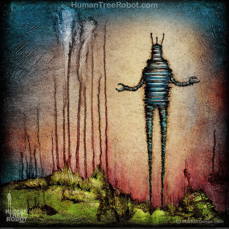 Drip Landscape, Robot C by HumanTreeRobot