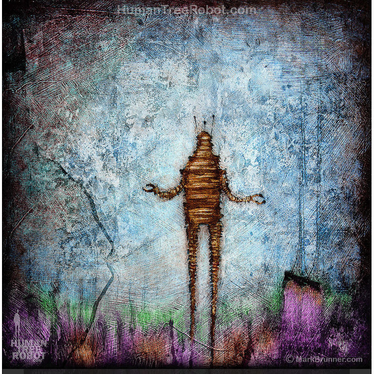 Drip Landscape, Robot C 3 by HumanTreeRobot