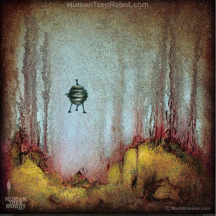 Drip Landscape, UFO 1 by HumanTreeRobot