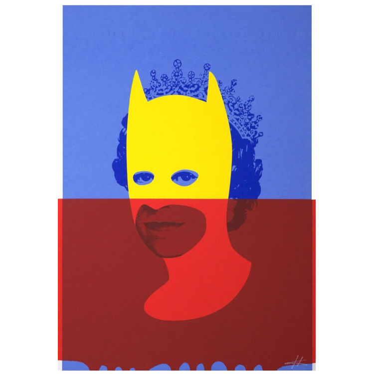 Drippy Red, Yellow and Blue A3 by Heath Kane