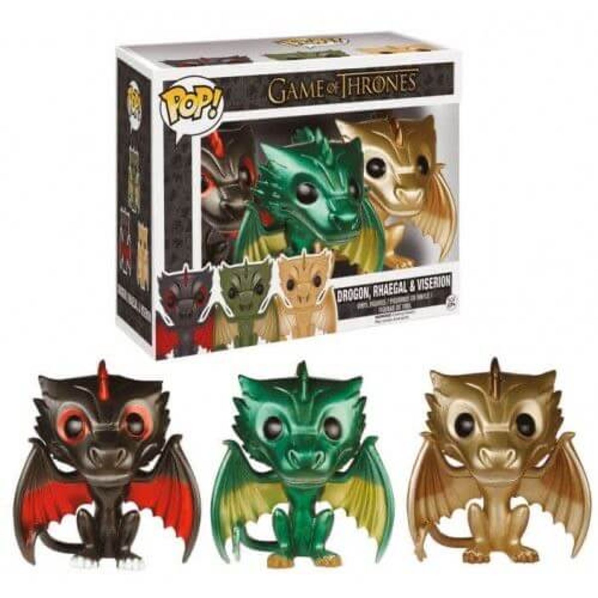Drogon, Rhaegal, & Viserion: Game of Thrones  [16, 20, 22]