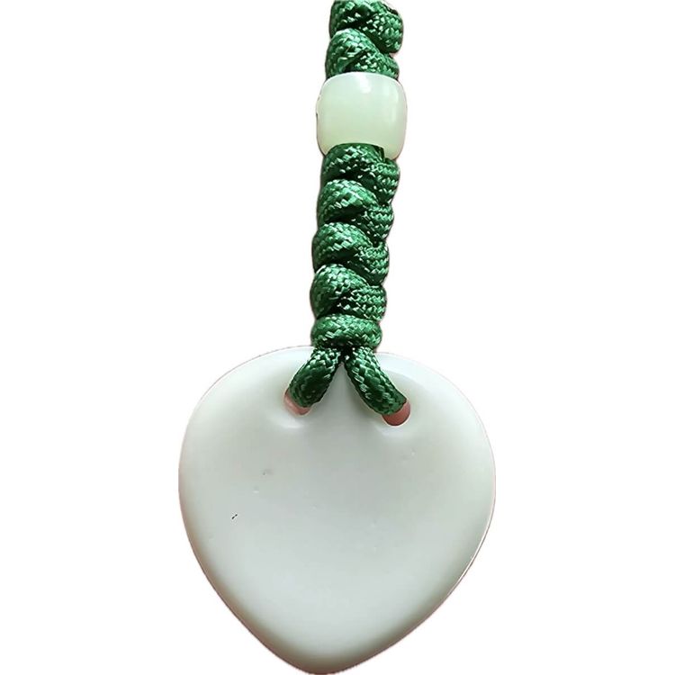 Drop Worry Stone with GMD Green Bead by Glow Man Dan