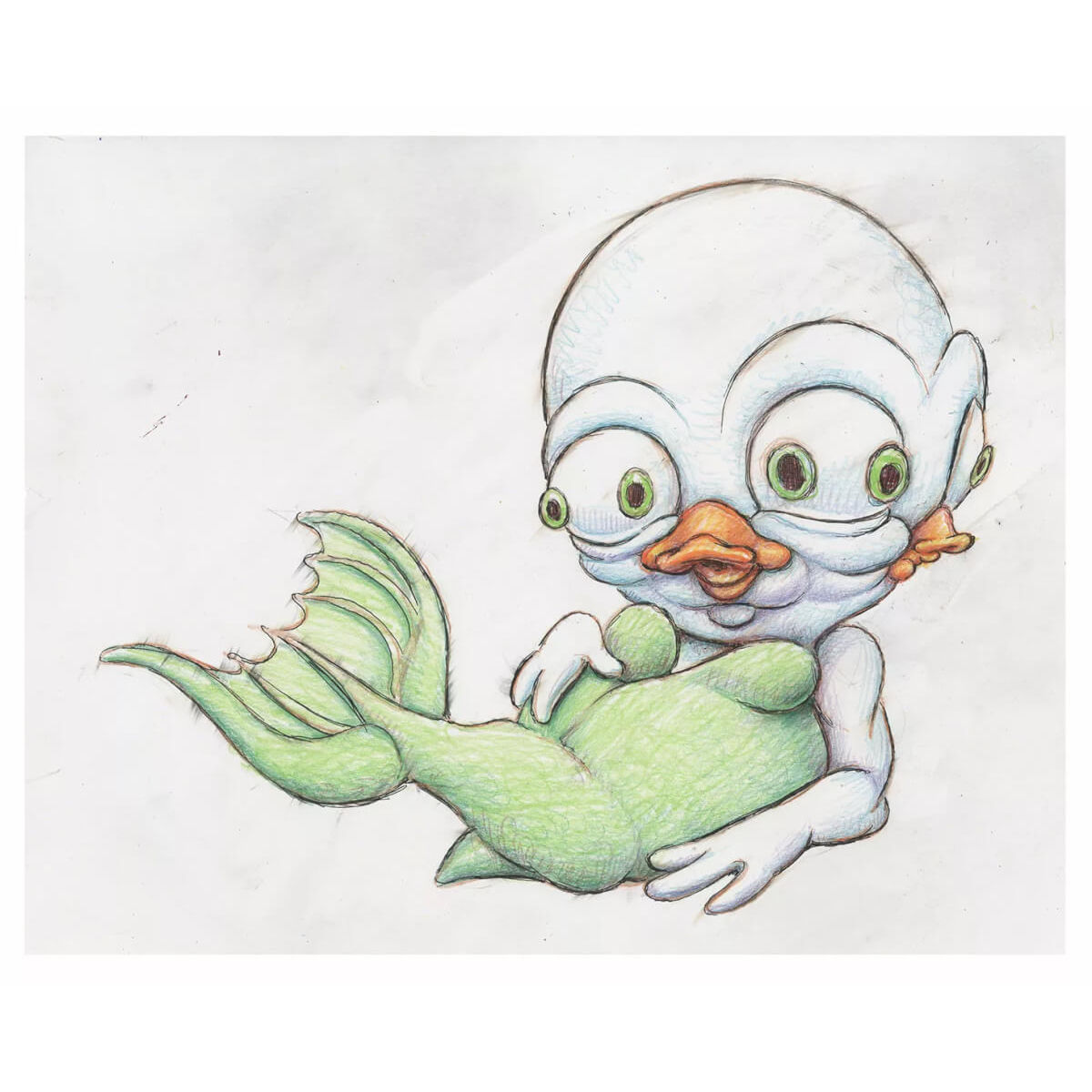 Duck Mermaid (Drawing)