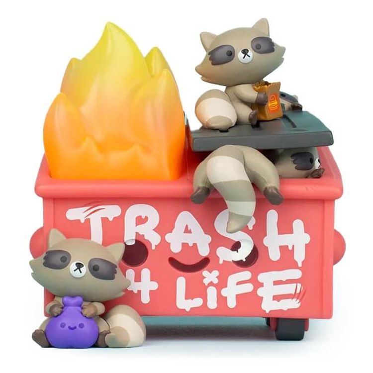 Dumpster Fire Trash Pandas by 100% Soft