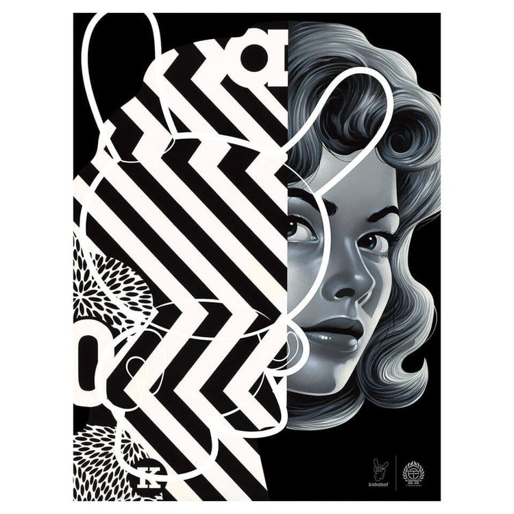 Dunny 20th Anniversary Monochromic Lithograph by Tristan Eaton