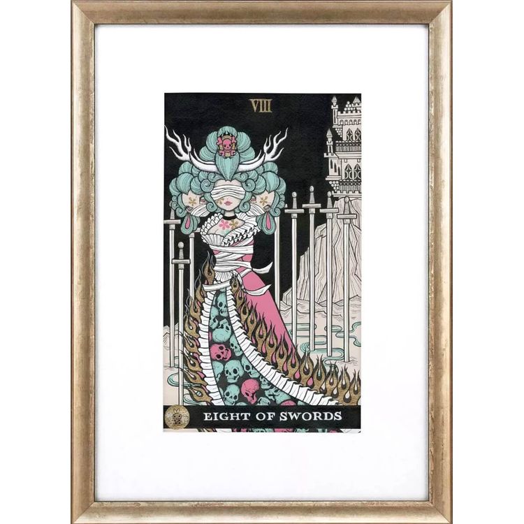 Eight of Swords: Marseille Lady by Junko Mizuno