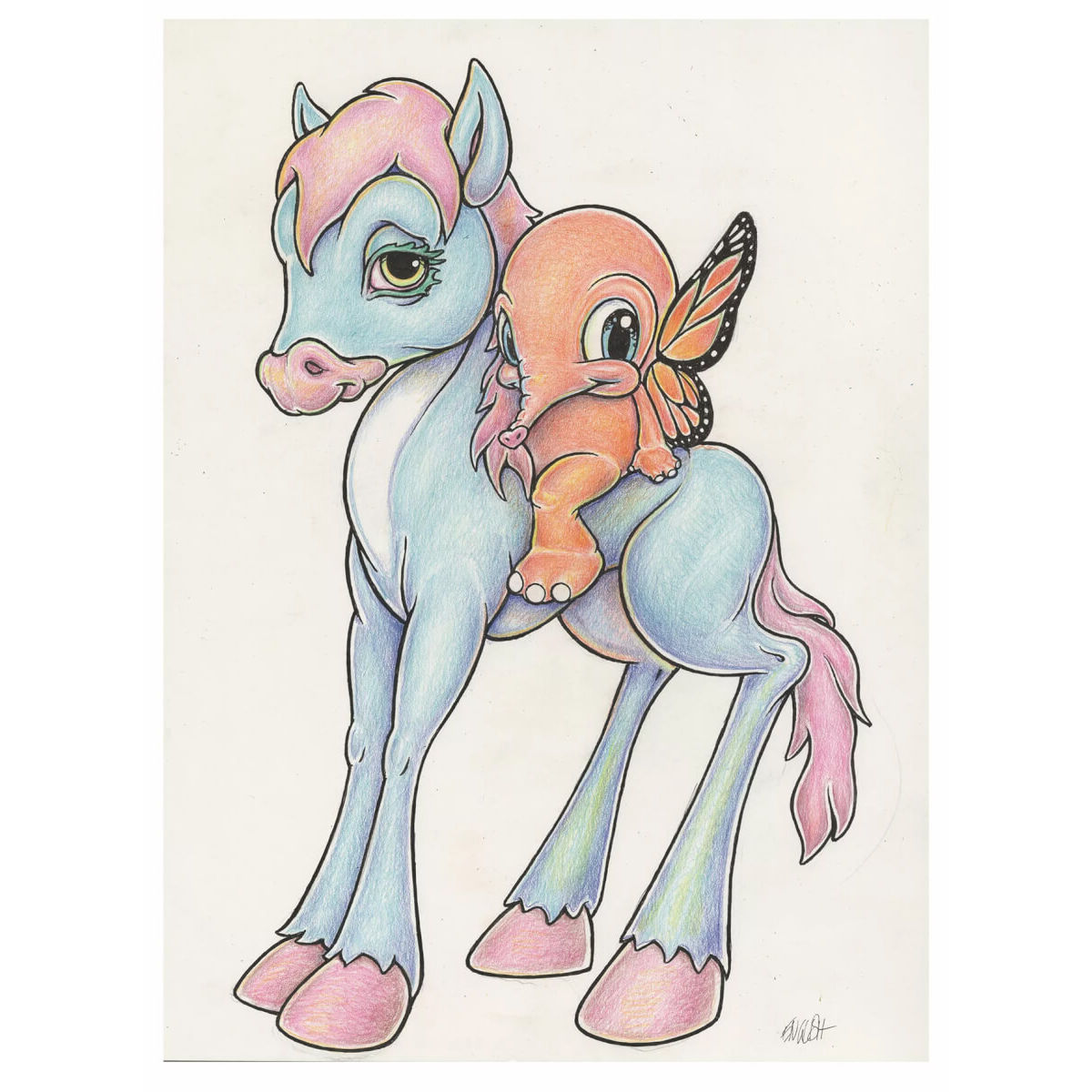 Elefanka on Her High Horse (Drawing)