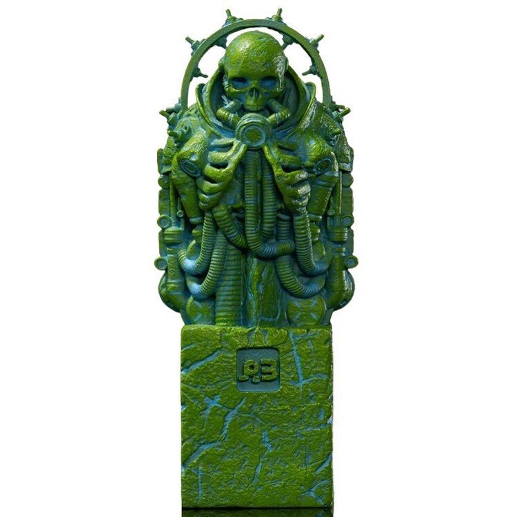 Emerald Blue : The Statue by Pascal Blanché