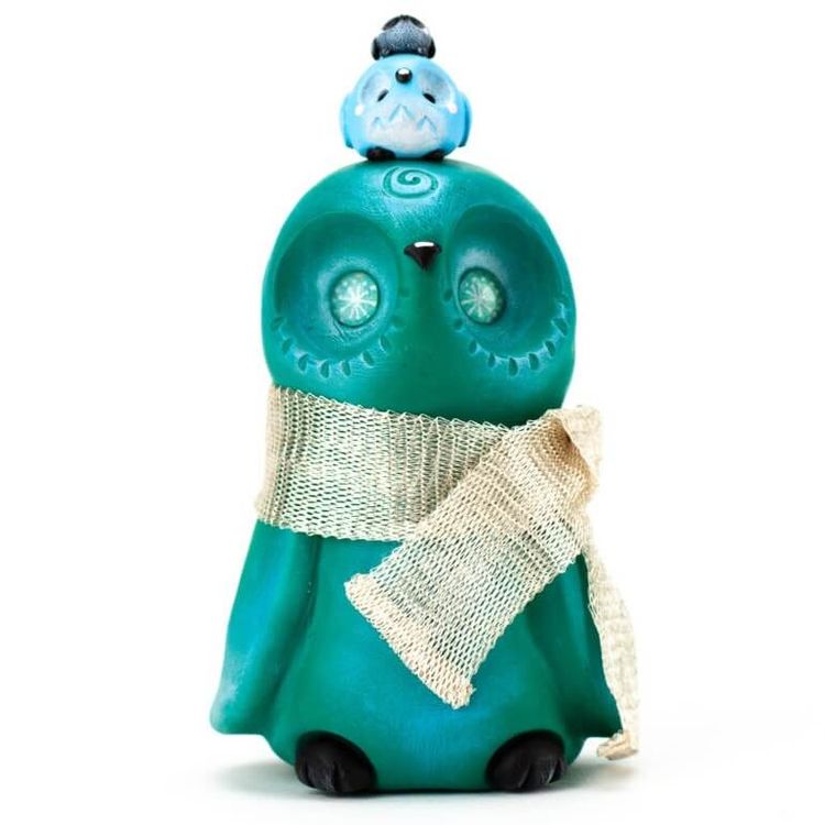 Emerald Totem Owl by Owlberry Lane (Heather Hyatt)
