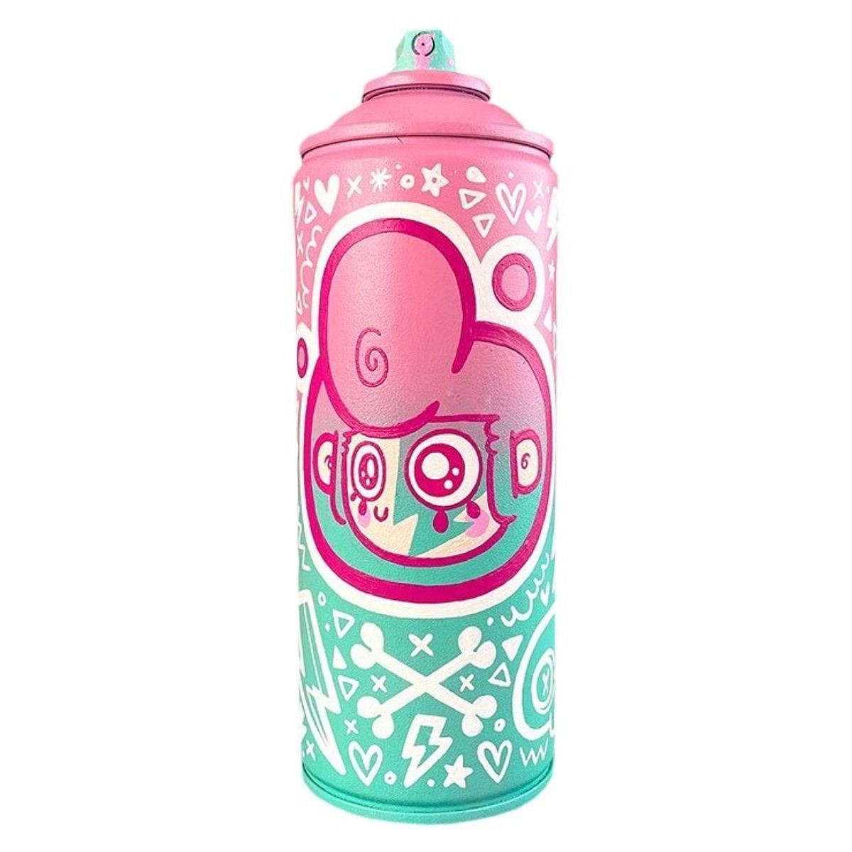 Face Cans Big Quiff Pink Teal