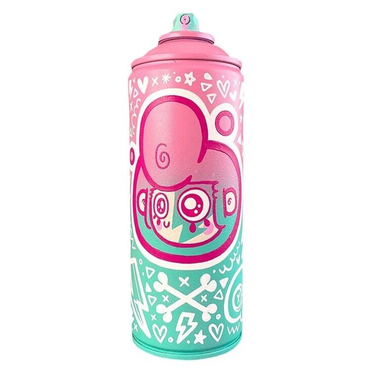 Face Cans Big Quiff Pink Teal by Ejits
