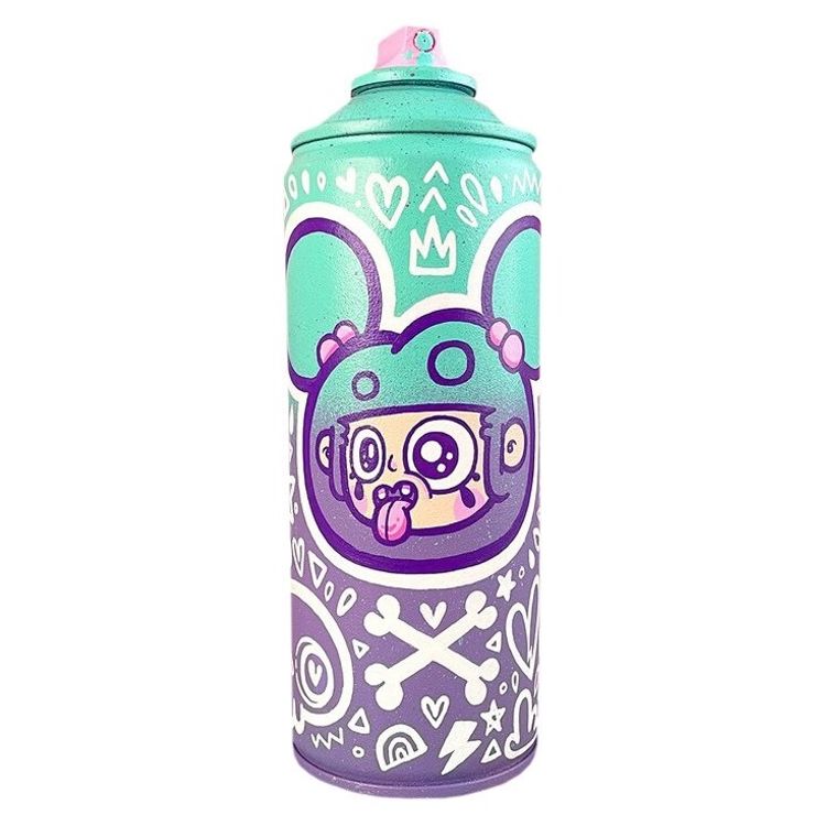 Face Cans Bunches Teal Purple by Ejits