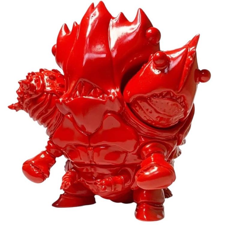Fire Red ThreeHead Kaiju by Tekxtoys (T Jia Ying)