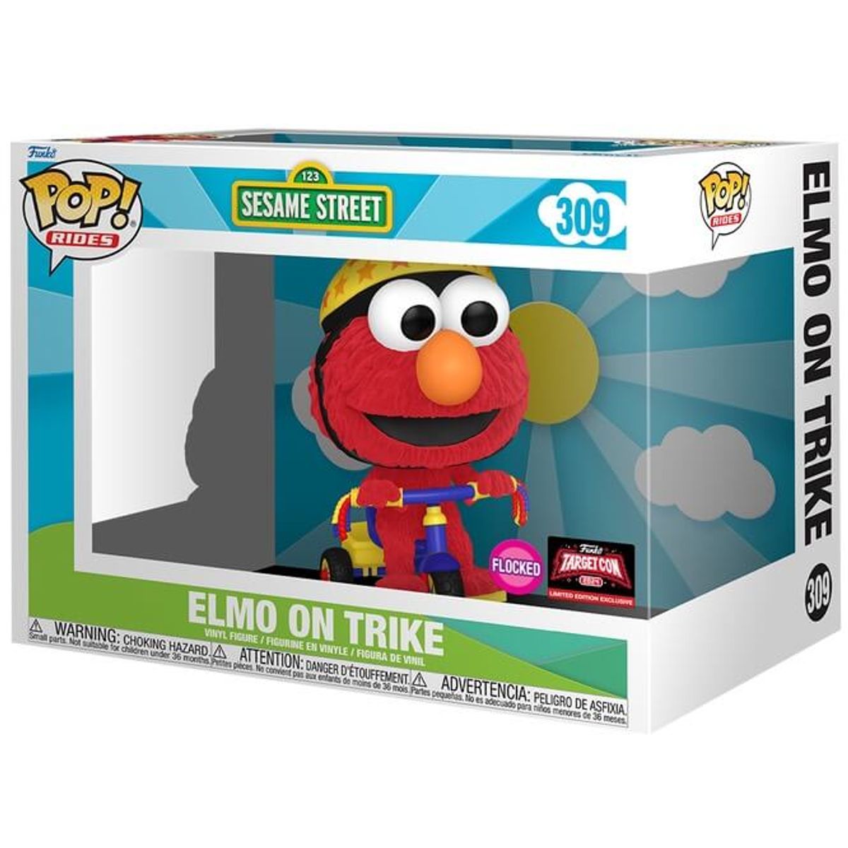 Flocked Elmo on Trike : Sesame Street [309]