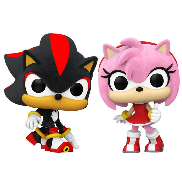 Flocked Shadow & Amy : Sonic the Hedgehog (2 Pack) by Sega