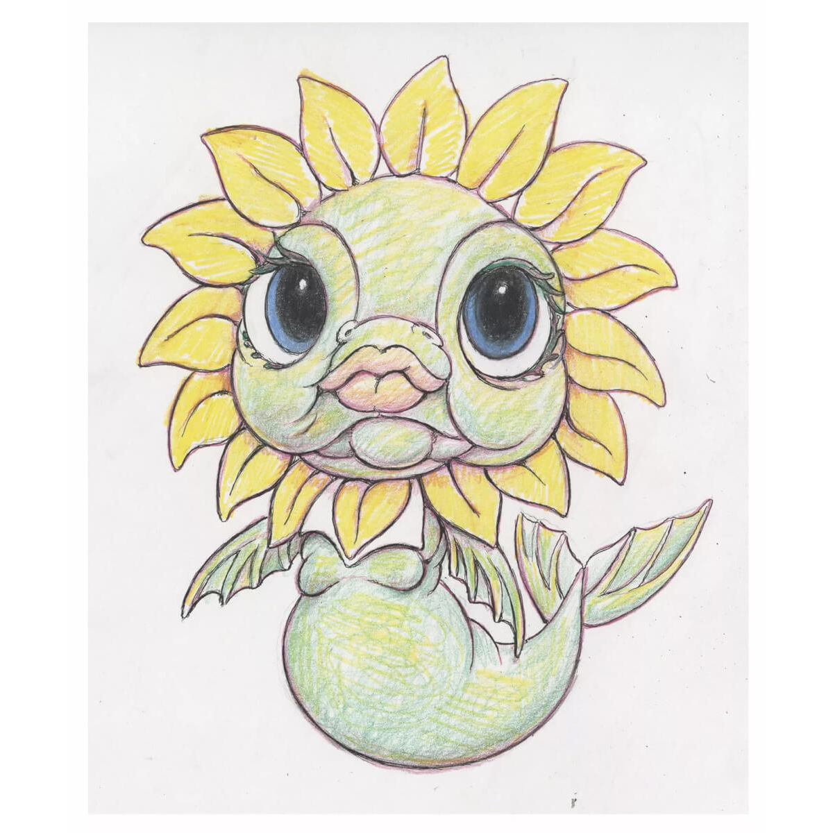 Flower Mermaid (Drawing)