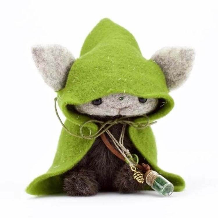 Forest Elf in Green Coat by Woolboon