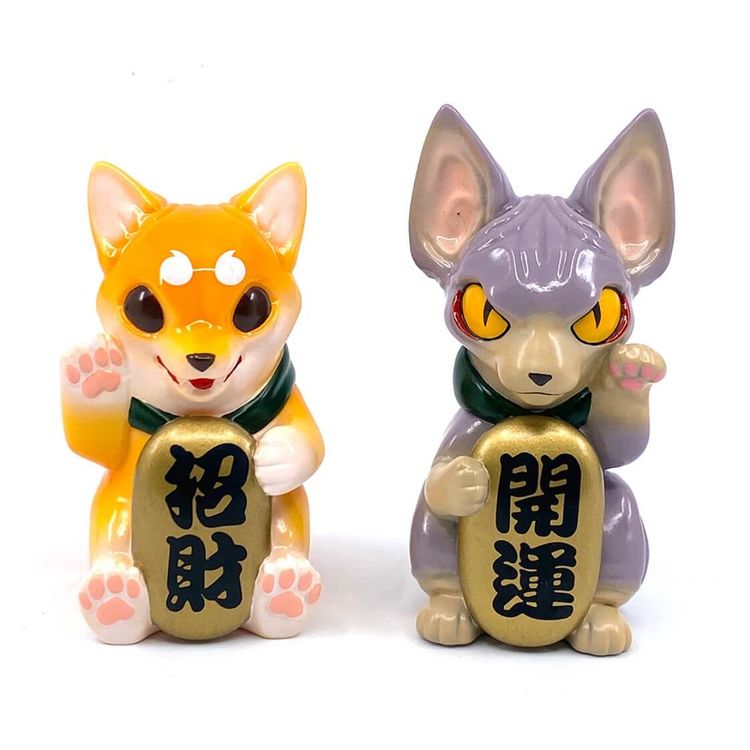 Fortune Cat and Dog Set by KuroBlood