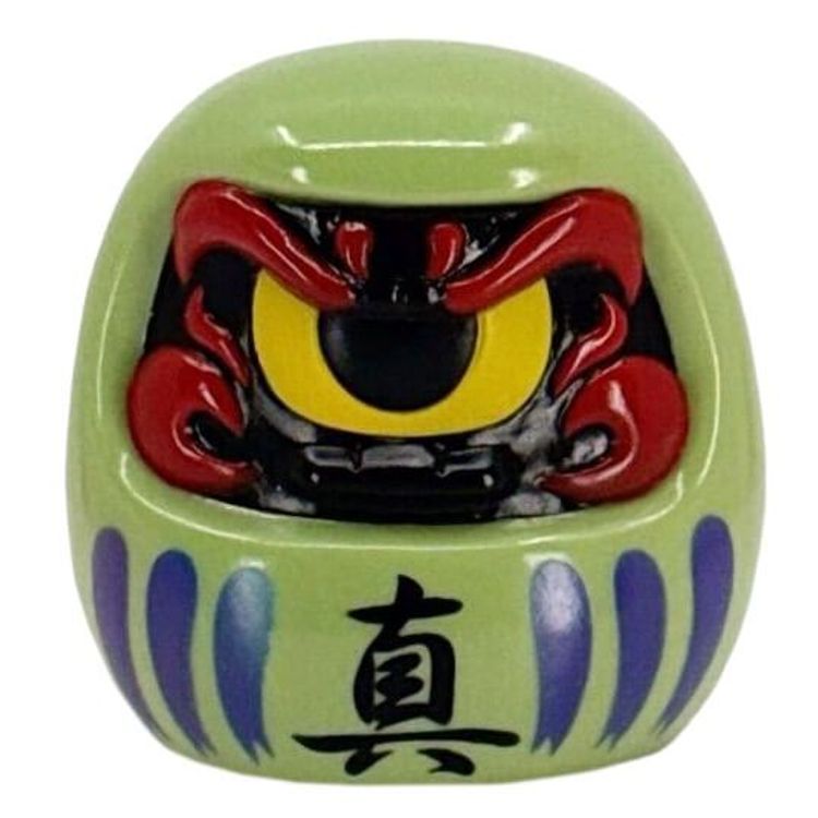 Fortune Daruma Green Blue by Real X Head (Mori Katsura)