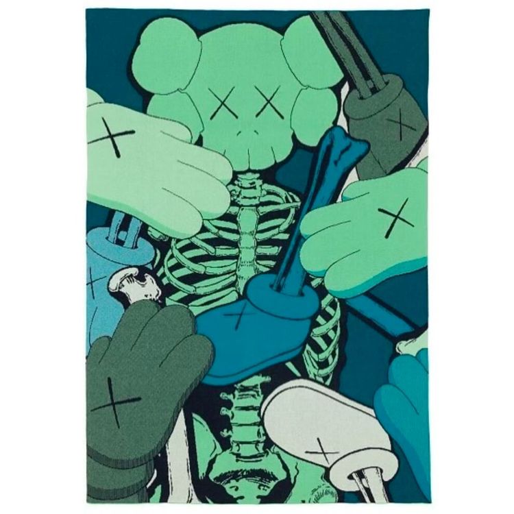 Fracture Cashmere Blanket by Kaws (Brian Donnelly)